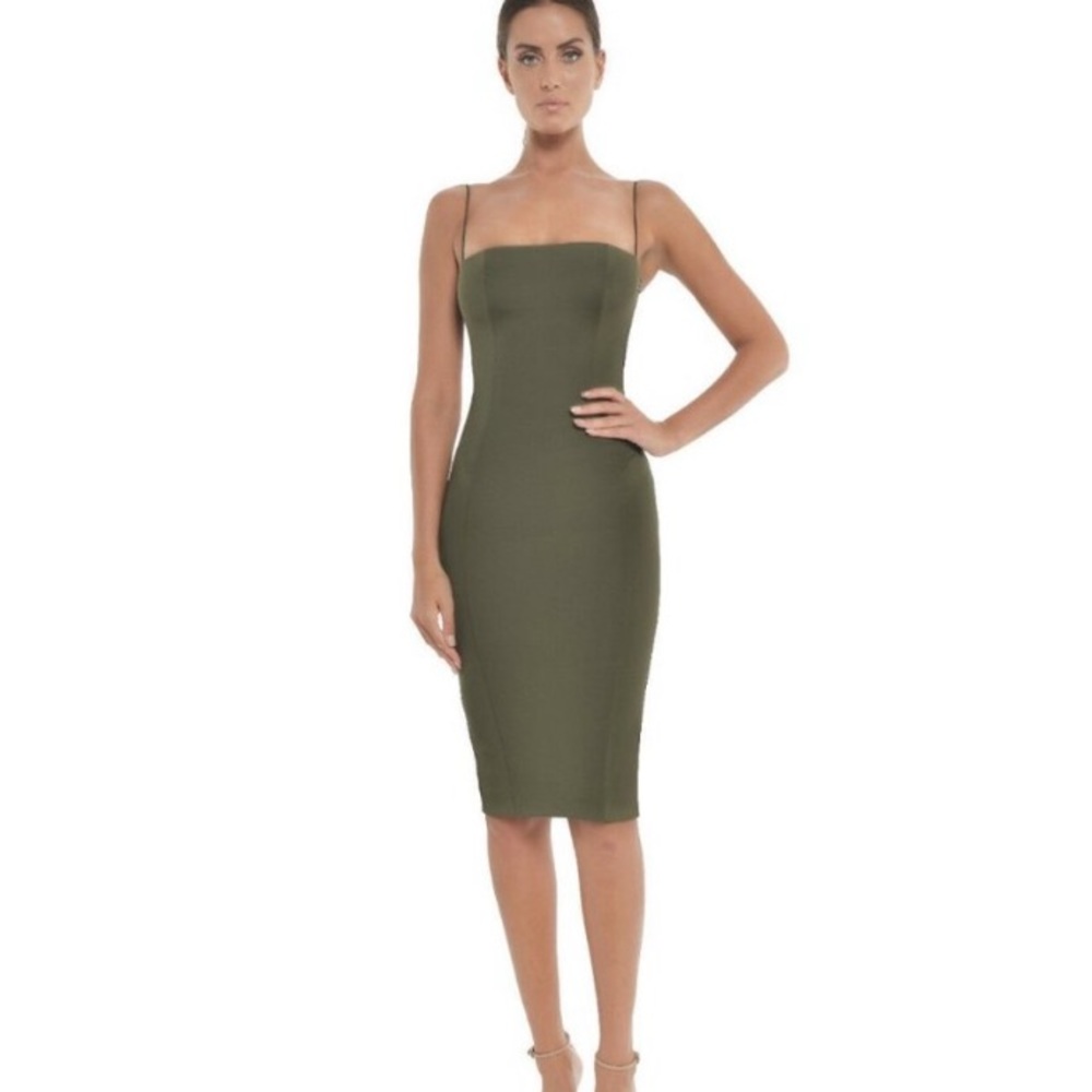 MISHA olive green Sophie dress size US 6. Never worn